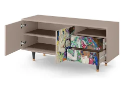 Móvel De Tv| Mueble de TV - 125х56х41 cm - T7 - The Maiden by Klimt, Latte Bege