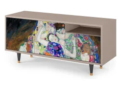 Móvel De Tv| Mueble de TV - 125х56х41 cm - T7 - The Maiden by Klimt, Latte Bege