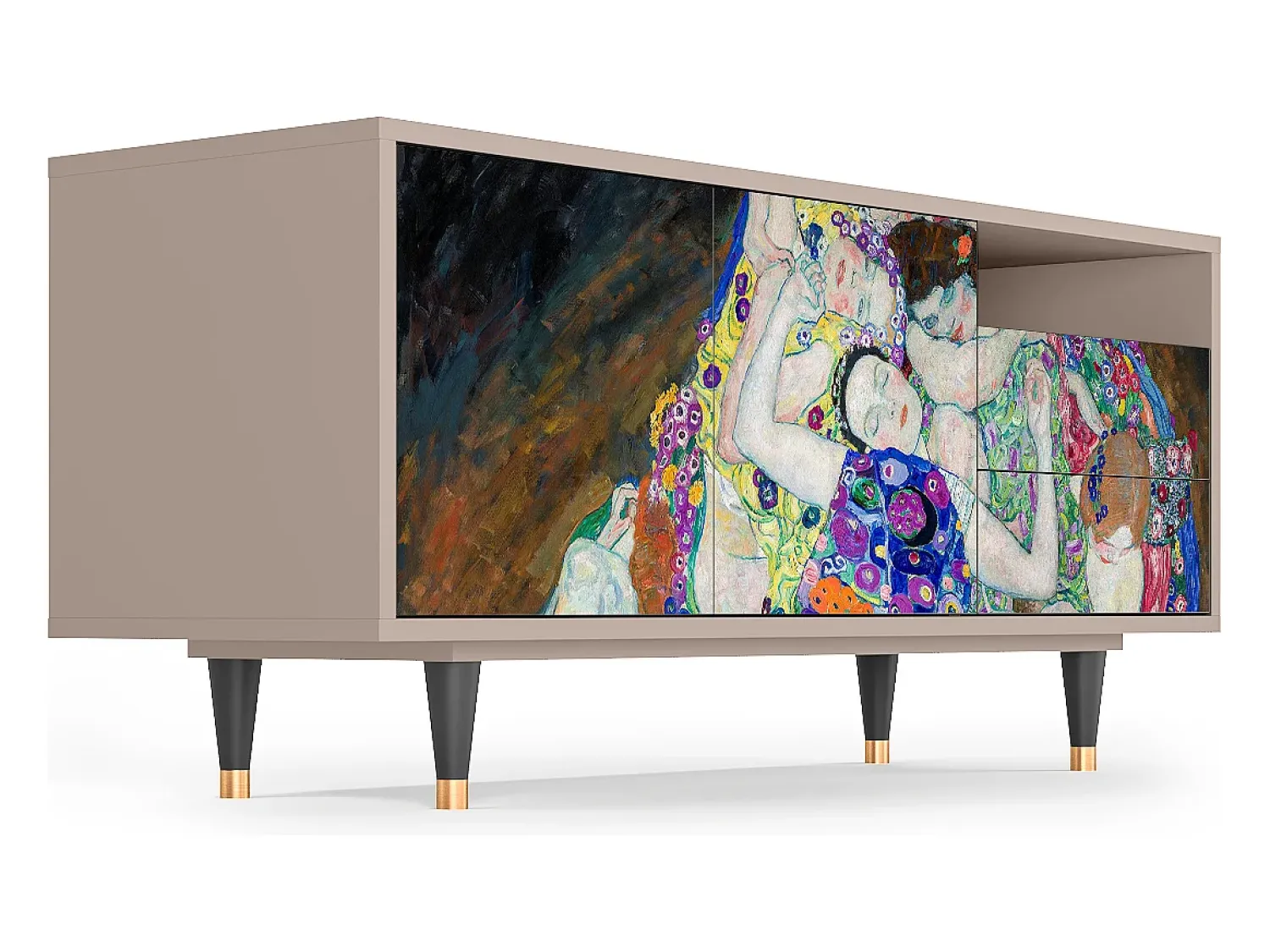 Móvel De Tv| Mueble de TV - 125х56х41 cm - T7 - The Maiden by Klimt, Latte Bege
