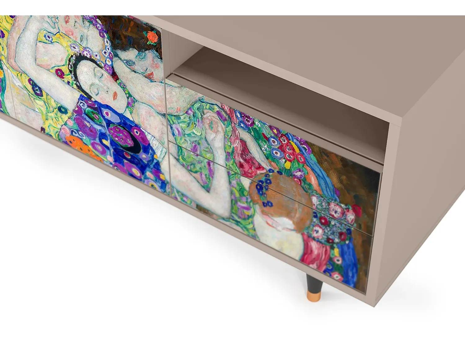 Móvel De Tv| Mueble de TV - 125х56х41 cm - T7 - The Maiden by Klimt, Latte Bege