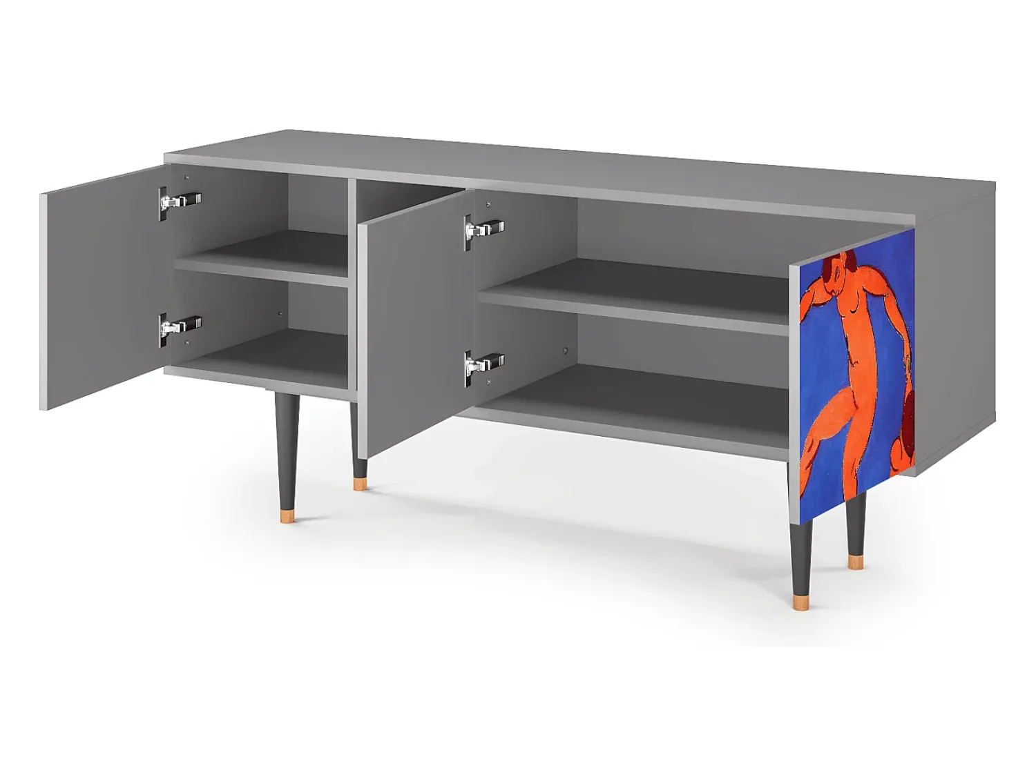 Mueble de TV - 150х69х41 cm - T5 - The Dance by Matisse , Cinza^ Móvel De Tv