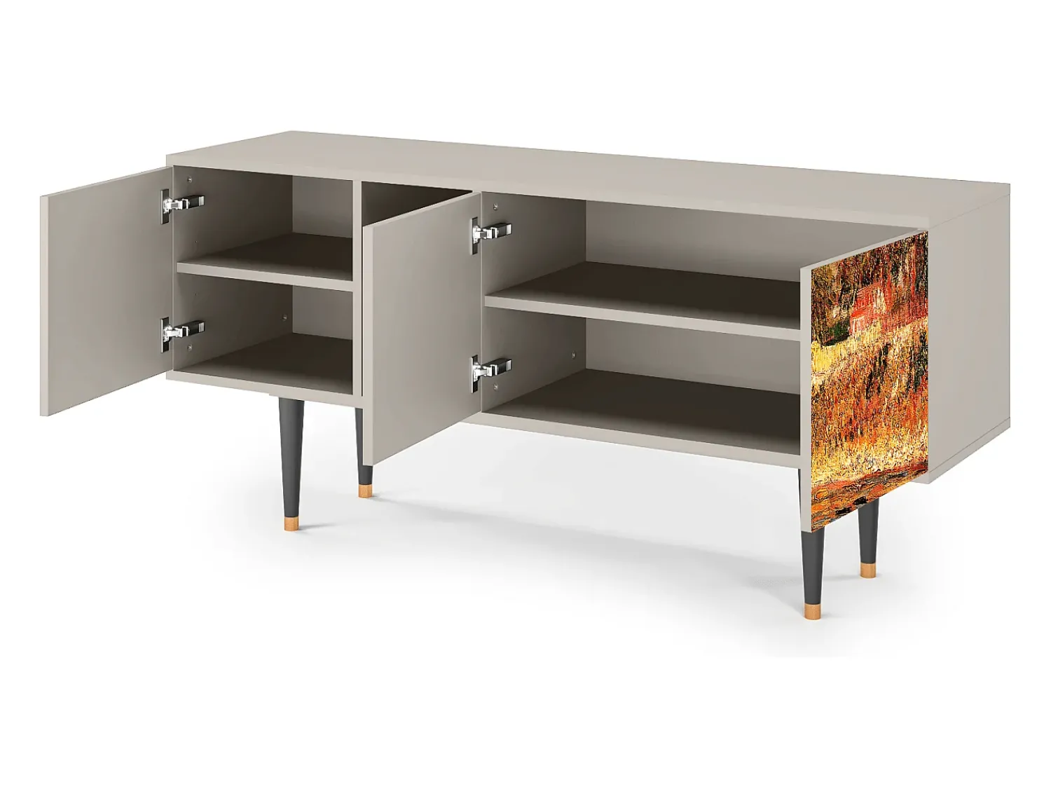 Móvel De Tv| Mueble de TV - 150х69х41 cm - T5 - The Banks, Areia Bege