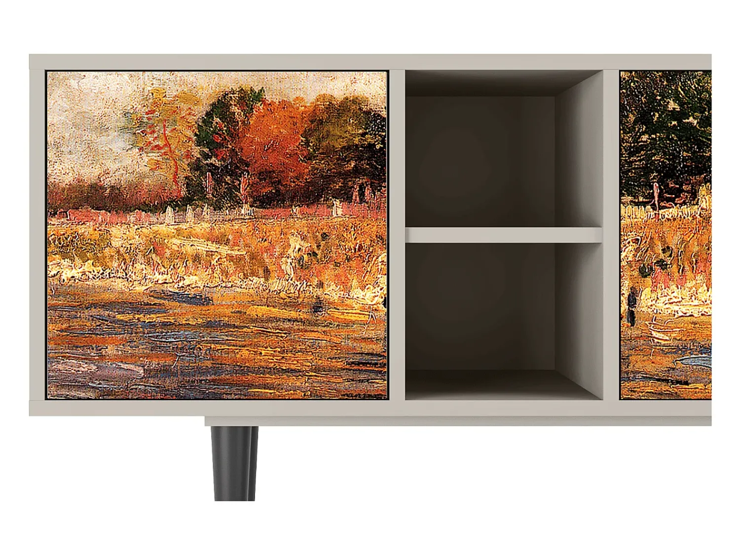 Móvel De Tv| Mueble de TV - 150х69х41 cm - T5 - The Banks, Areia Bege