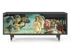Móvel De Tv| Mueble de TV - 125х56х41 cm - T7 - The Birth of Venus, Antracite Cinza antracite