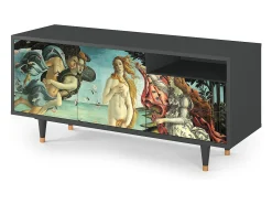 Móvel De Tv| Mueble de TV - 125х56х41 cm - T7 - The Birth of Venus, Antracite Cinza antracite