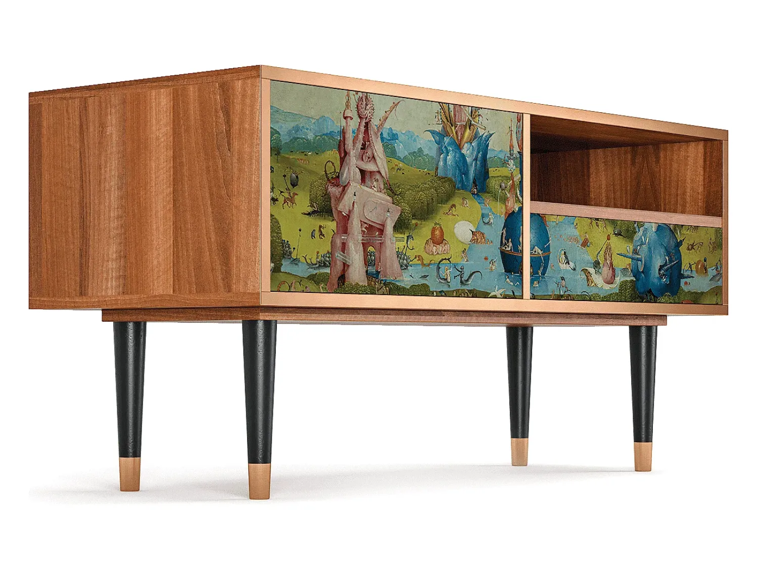 Móvel De Tv* Mueble de TV - 115х59х48 cm - T3 - The Garden 2 by Bosch, Nogueira Castanho