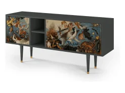 Móvel De Tv* Mueble de TV - 150х69х41 cm - T5 - The Fall, Antracite Cinza antracite