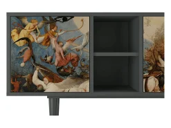 Móvel De Tv* Mueble de TV - 150х69х41 cm - T5 - The Fall, Antracite Cinza antracite