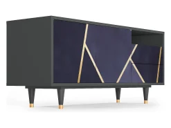 Móvel De Tv* Mueble de TV - 125х56х41 cm - T7 - The Amethyst, Antracite Cinza antracite