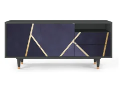 Móvel De Tv* Mueble de TV - 125х56х41 cm - T7 - The Amethyst, Antracite Cinza antracite