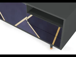 Móvel De Tv* Mueble de TV - 125х56х41 cm - T7 - The Amethyst, Antracite Cinza antracite