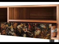 Móvel De Tv| Mueble de TV - 115х59х48 cm - T3 - The Fall, Nogueira Castanho