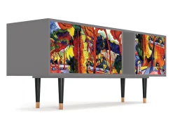 Móvel De Tv* Mueble de TV - 170х69х48 cm - T1 - The Turning Road, Cinza Cinzento
