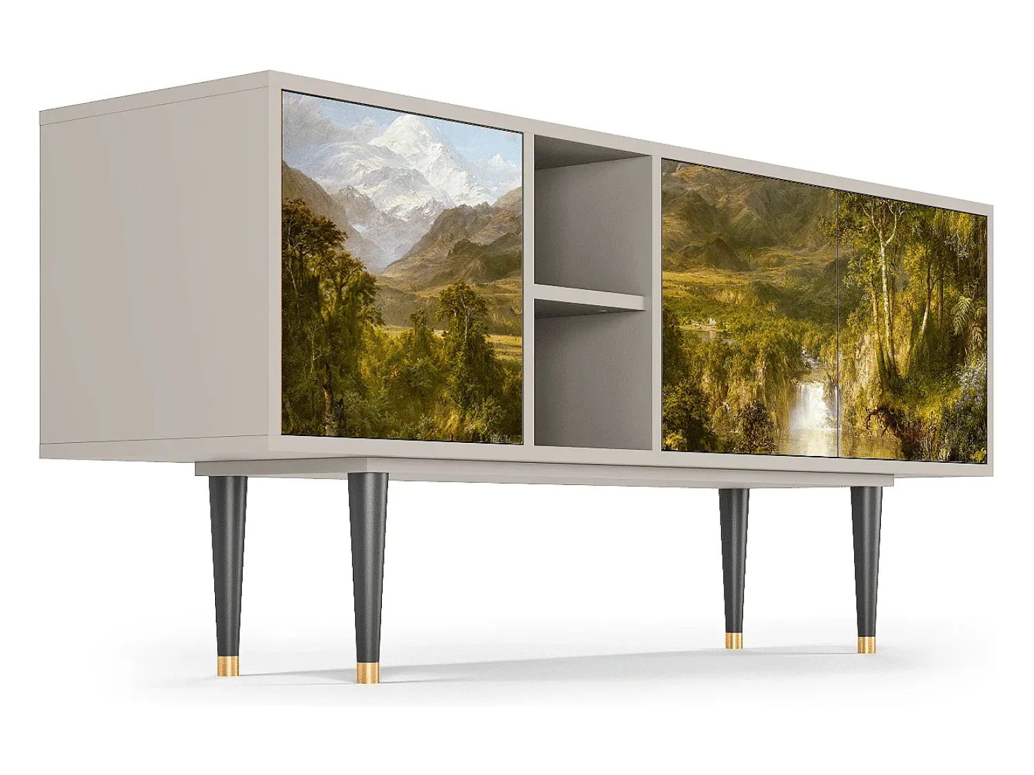 Móvel De Tv| Mueble de TV - 150х69х41 cm - T5 - The Heart of the Andes , Areia Bege