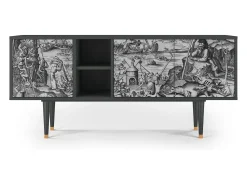 Móvel De Tv| Mueble de TV - 150х69х41 cm - T5 - The Temptation, Antracite Cinza antracite
