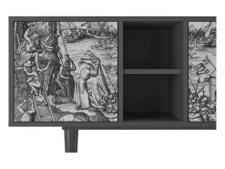 Móvel De Tv| Mueble de TV - 150х69х41 cm - T5 - The Temptation, Antracite Cinza antracite