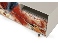 Móvel De Tv* Mueble de TV - 125х56х41 cm - T7 - The City Rises, Areia Bege