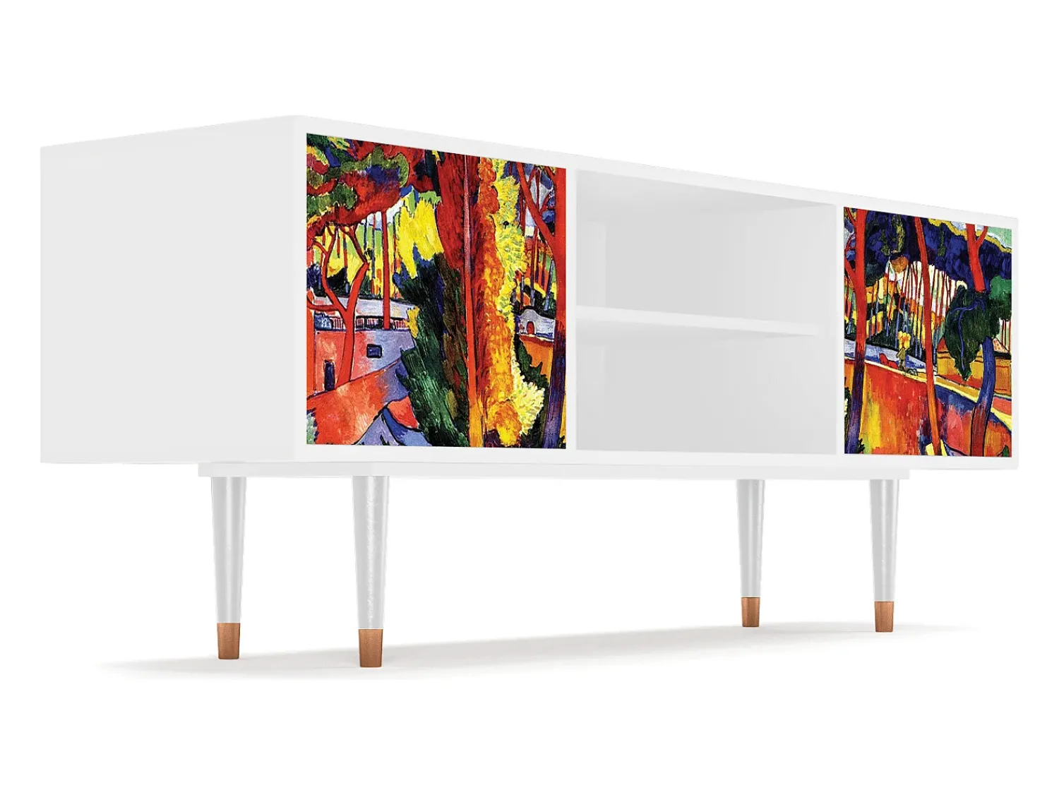 Mueble de TV - 170х69х48 cm - T2 - The Turning Road, Branco Bege