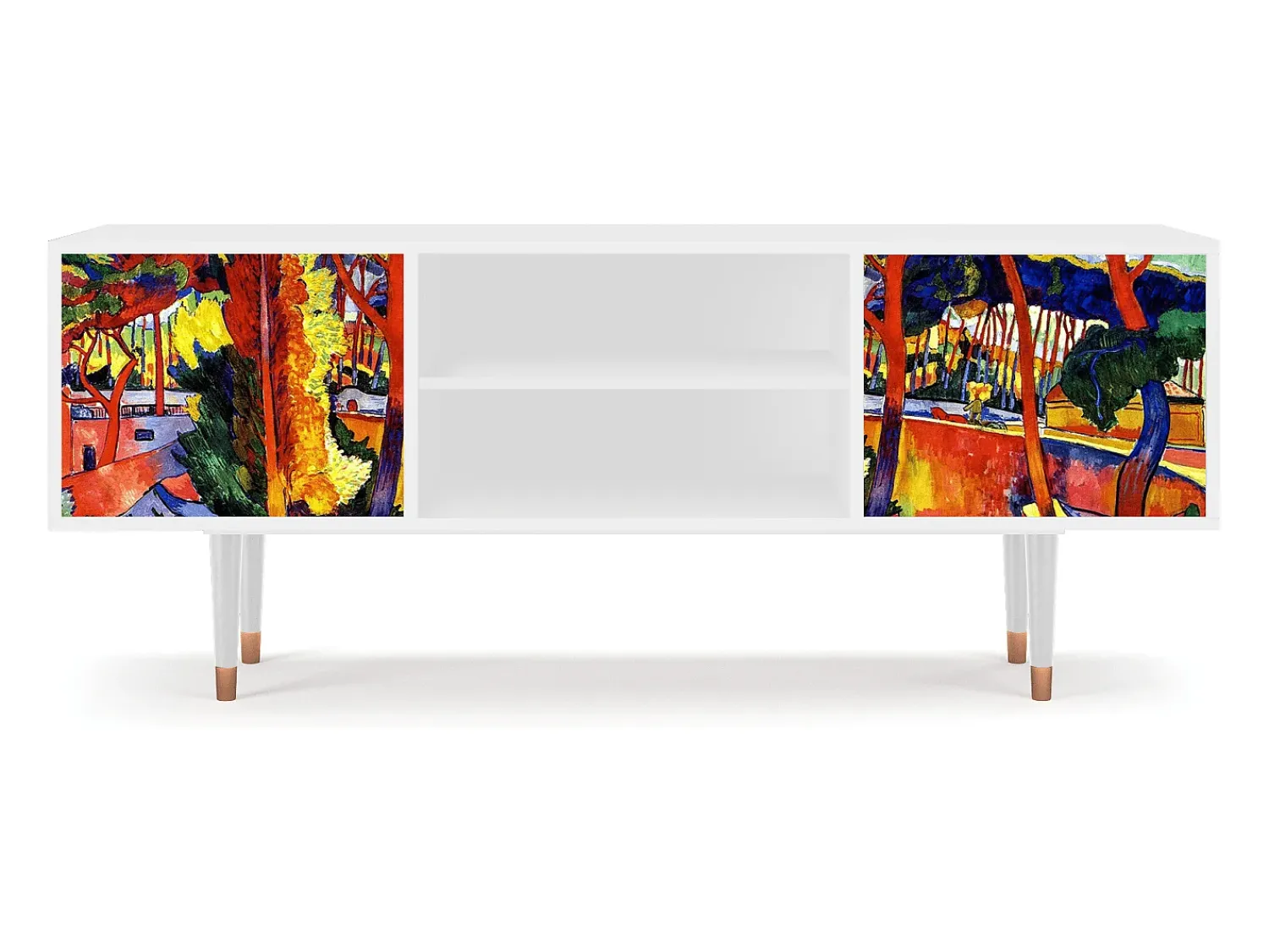 Mueble de TV - 170х69х48 cm - T2 - The Turning Road, Branco Bege