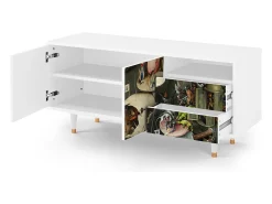 Móvel De Tv| Mueble de TV - 125х56х41 cm - T7 - The Garden 2, Branco Bege