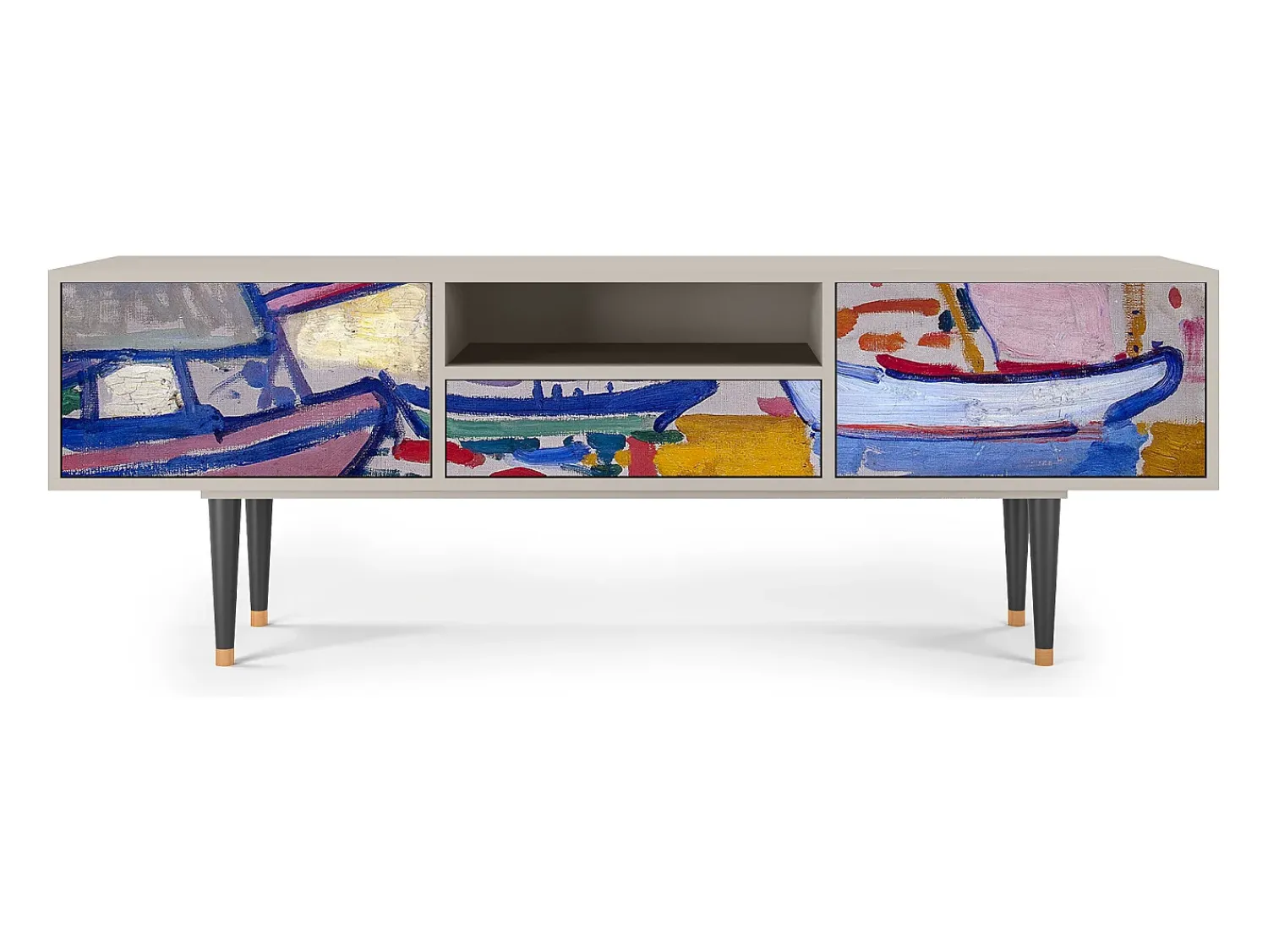Móvel De Tv| Mueble de TV - 170х59х41 cm - T6 - The Port of Collioure , Areia Bege
