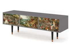 Móvel De Tv* Mueble de TV - 170х59х48 cm - T4 - The Younger - Spring, Cinza Cinzento