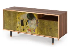 Sale Mueble de TV - 125х56х41 cm - T7 - The Kiss by Klimt , Nogueira Castanho