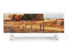 Móvel De Tv* Mueble de TV - 125х56х41 cm - T7 - The Banks, Branco Bege
