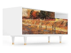 Móvel De Tv* Mueble de TV - 125х56х41 cm - T7 - The Banks, Branco Bege