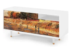 Móvel De Tv* Mueble de TV - 125х56х41 cm - T7 - The Banks, Branco Bege