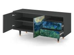 Móvel De Tv* Mueble de TV - 125х56х41 cm - T7 - The Oil Trees, Antracite Cinza antracite