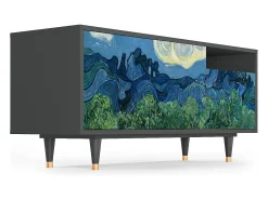 Móvel De Tv* Mueble de TV - 125х56х41 cm - T7 - The Oil Trees, Antracite Cinza antracite