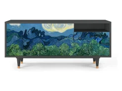 Móvel De Tv* Mueble de TV - 125х56х41 cm - T7 - The Oil Trees, Antracite Cinza antracite
