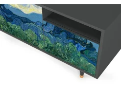 Móvel De Tv* Mueble de TV - 125х56х41 cm - T7 - The Oil Trees, Antracite Cinza antracite