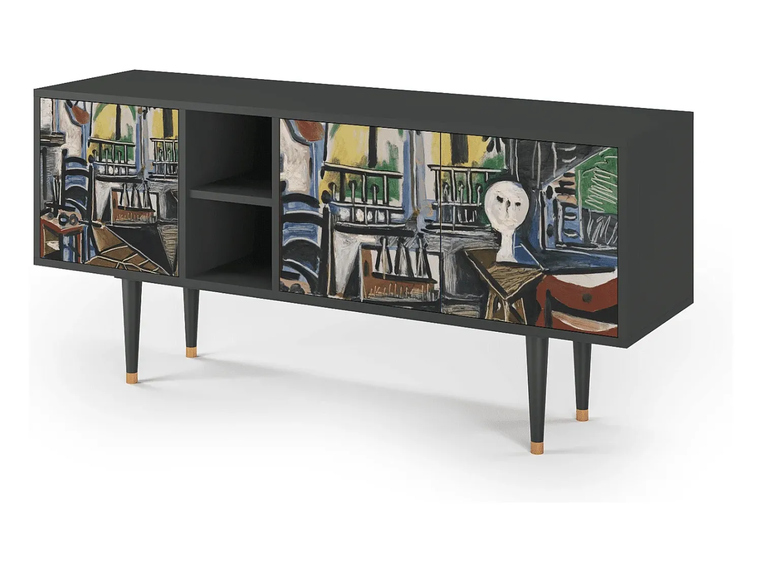 Mueble de TV - 150х69х41 cm - T5 - The Studio , Antracite^ Móvel De Tv