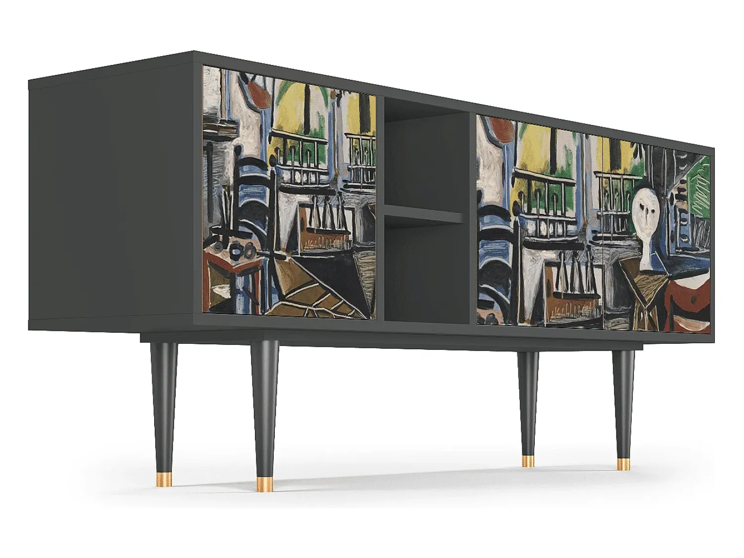 Mueble de TV - 150х69х41 cm - T5 - The Studio , Antracite^ Móvel De Tv