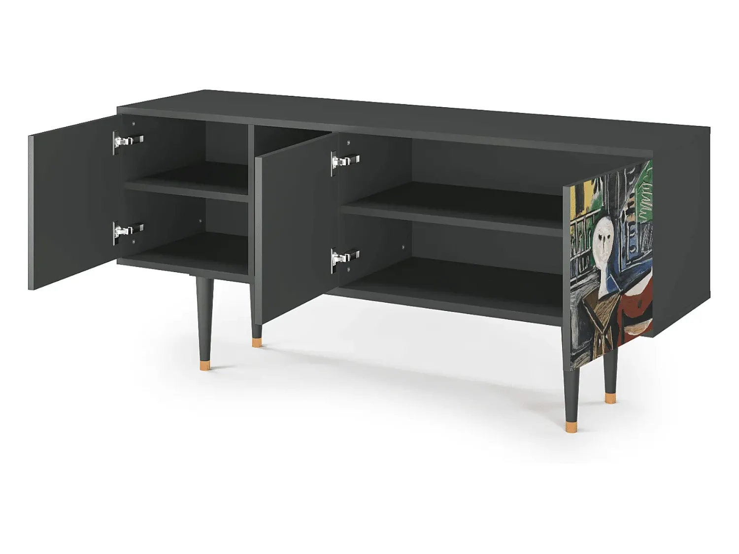 Mueble de TV - 150х69х41 cm - T5 - The Studio , Antracite^ Móvel De Tv