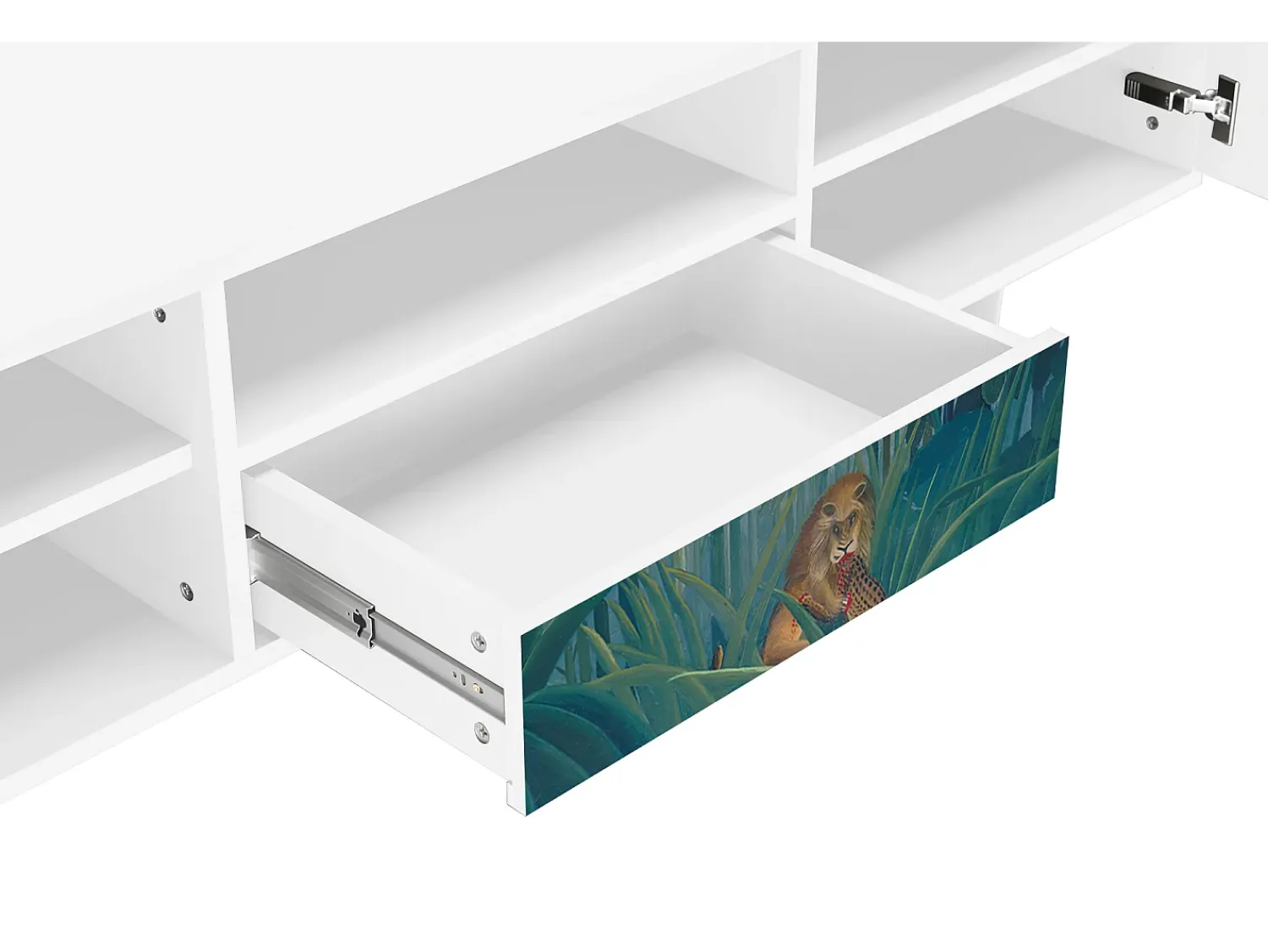 Sale Mueble de TV - 170х59х41 cm - T6 - The Repast of the Lion, Branco Bege