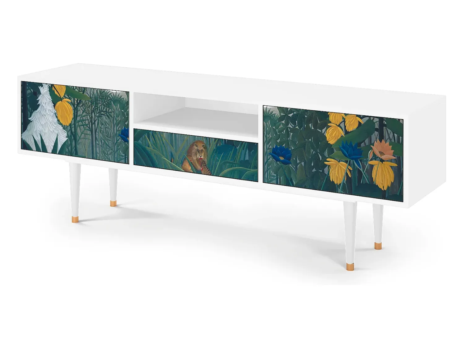 Sale Mueble de TV - 170х59х41 cm - T6 - The Repast of the Lion, Branco Bege