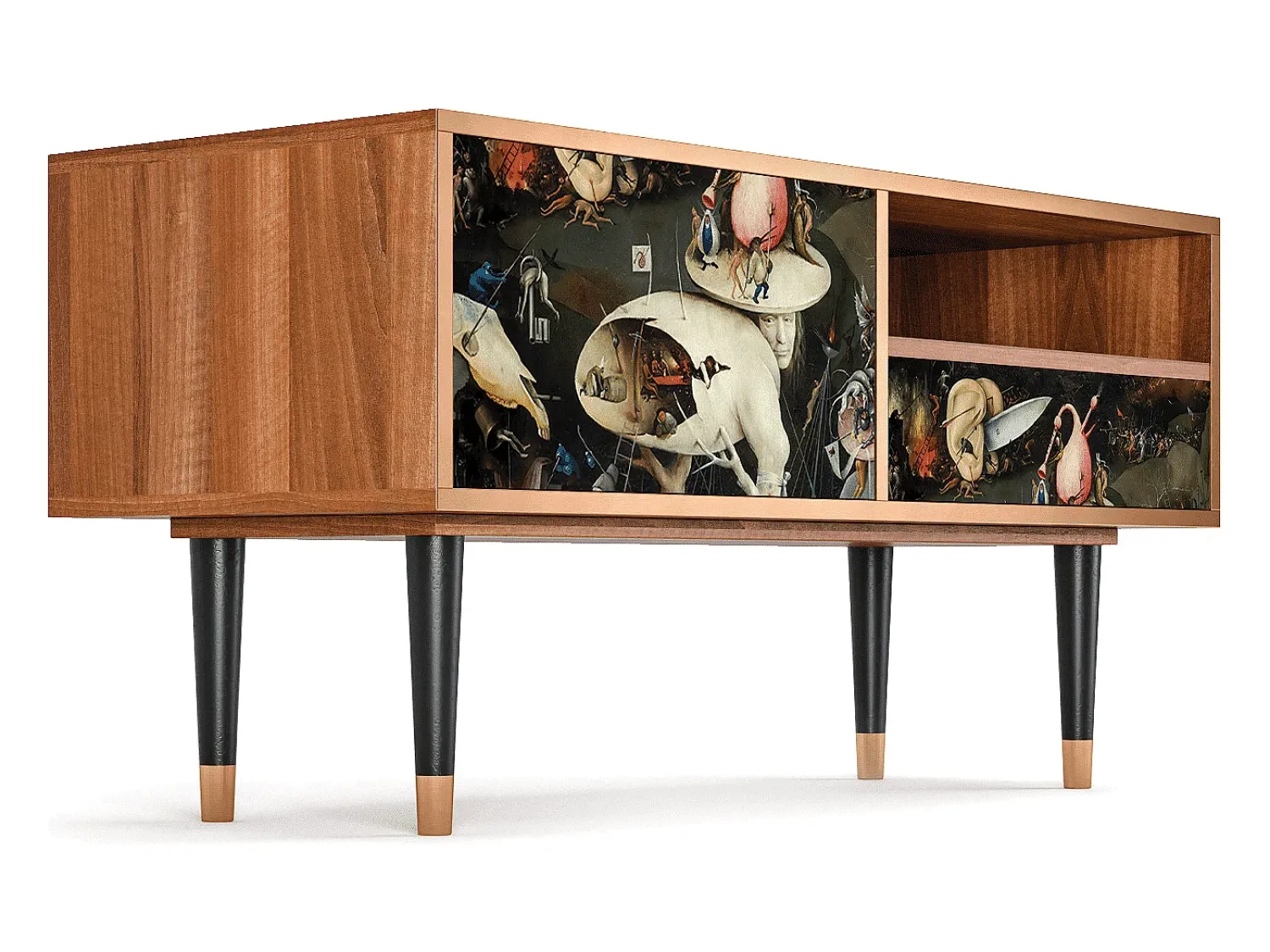 Mueble de TV - 115х59х48 cm - T3 - The Garden 2, Nogueira Castanho