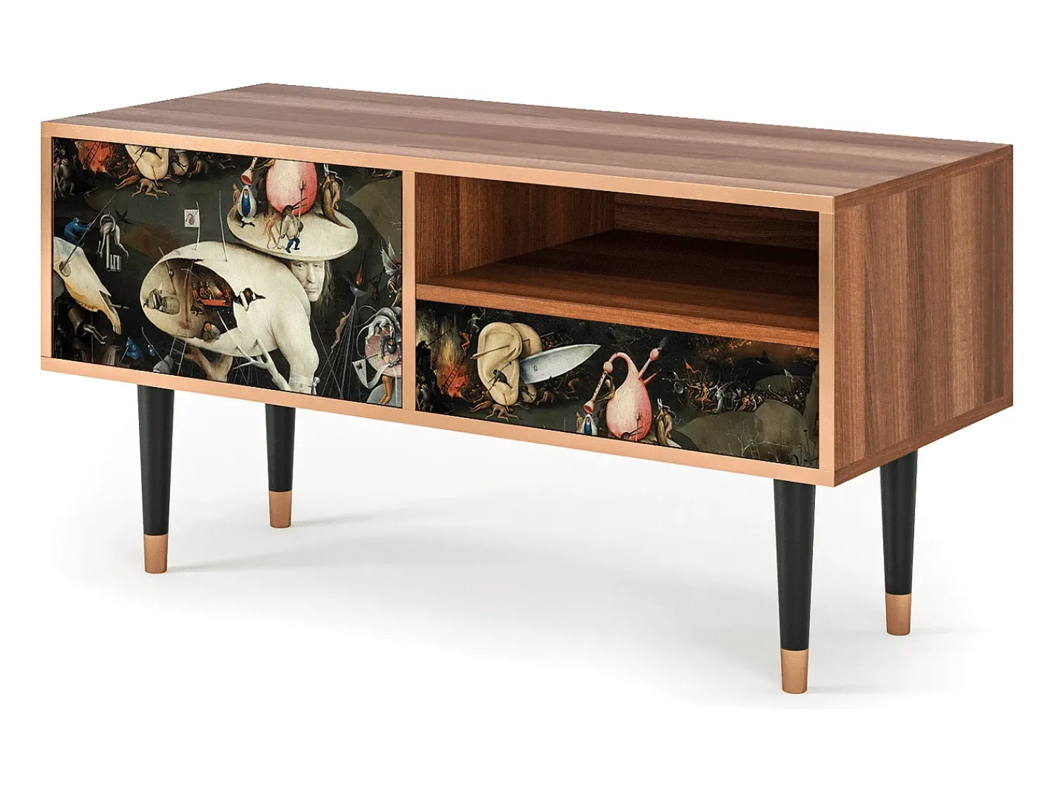 Mueble de TV - 115х59х48 cm - T3 - The Garden 2, Nogueira Castanho