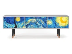 Móvel De Tv| Mueble de TV - 170х59х48 cm - T4 - The Starry Night , Cinza Cinzento