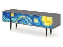 Móvel De Tv| Mueble de TV - 170х59х48 cm - T4 - The Starry Night , Cinza Cinzento