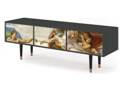 Mueble de TV - 170х59х48 cm - T4 - The Creation of Adam, Antracite^ Móvel De Tv