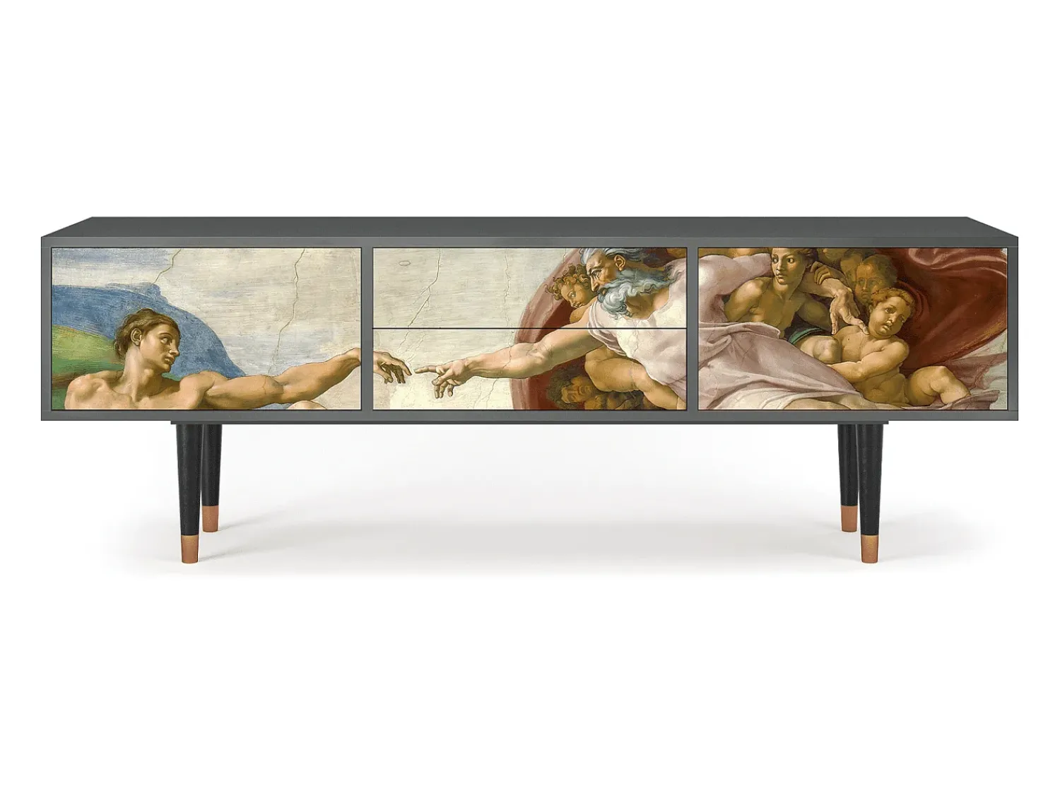 Mueble de TV - 170х59х48 cm - T4 - The Creation of Adam, Antracite^ Móvel De Tv