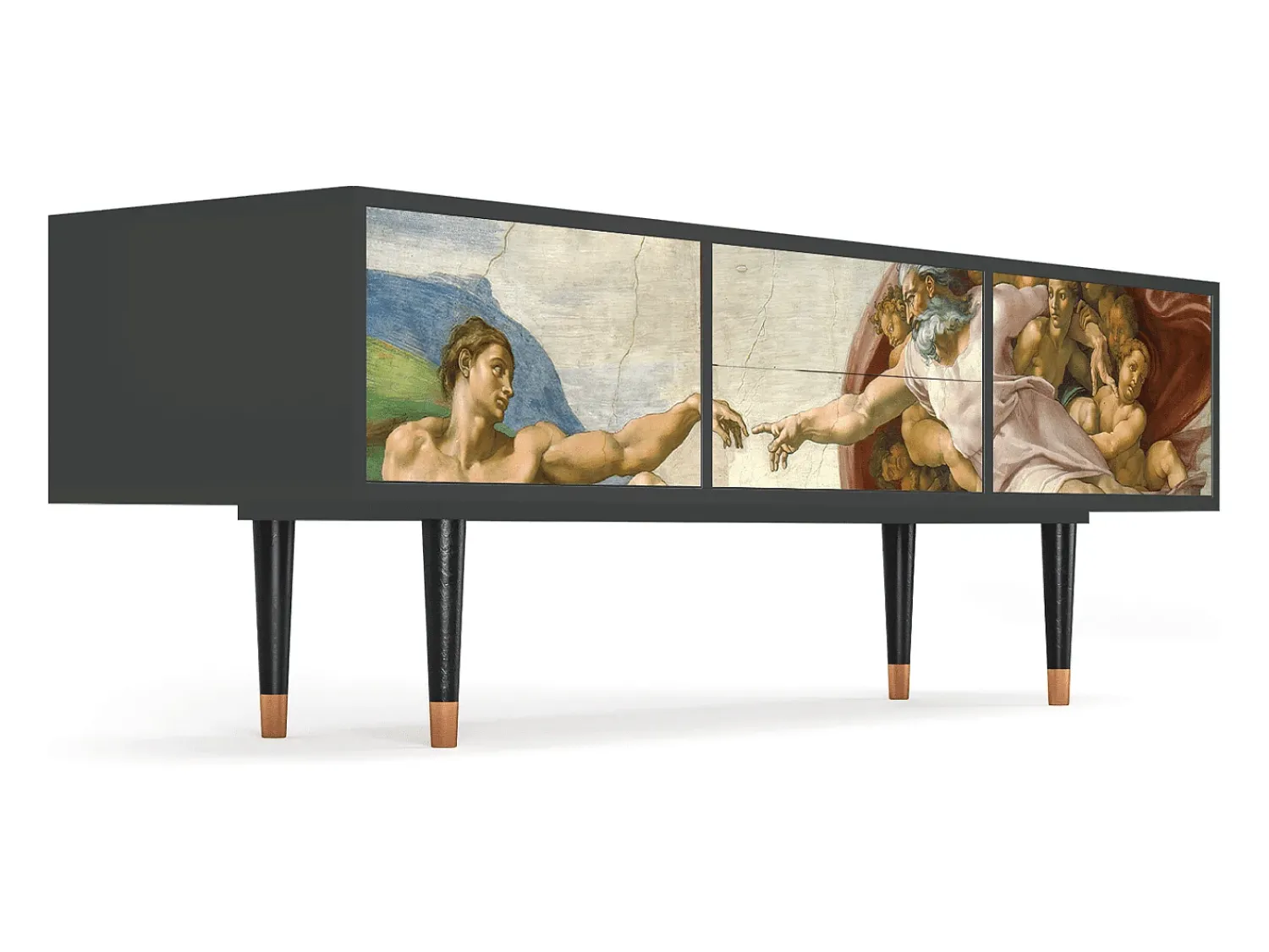 Mueble de TV - 170х59х48 cm - T4 - The Creation of Adam, Antracite^ Móvel De Tv