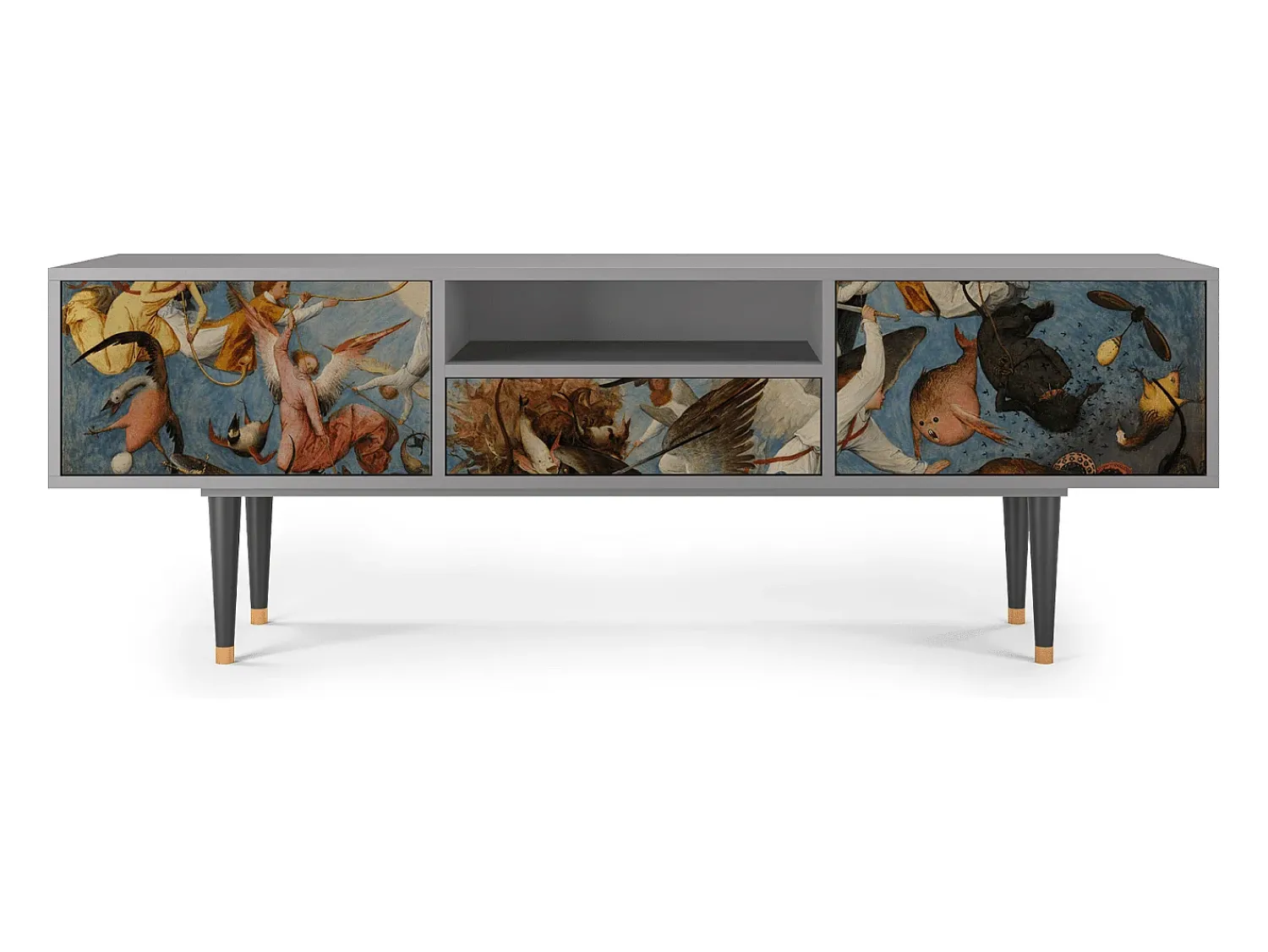 Mueble de TV - 170х59х41 cm - T6 - The Fall, Cinza^ Móvel De Tv
