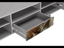 Mueble de TV - 170х59х41 cm - T6 - The Fall, Cinza^ Móvel De Tv