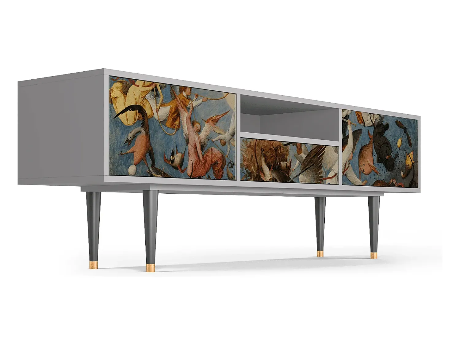 Mueble de TV - 170х59х41 cm - T6 - The Fall, Cinza^ Móvel De Tv