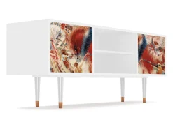 Hot Mueble de TV - 170х69х48 cm - T2 - The City Rises, Branco Bege